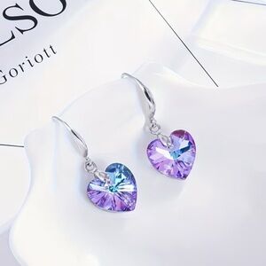 Purple Heart Earrings